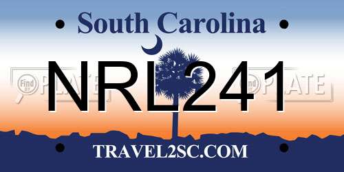 NRL241 South Carolina License Plate
