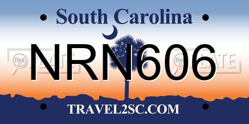NRN606 South Carolina License Plate