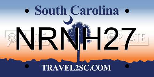 NRNH27 South Carolina License Plate