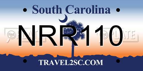 NRR110 South Carolina License Plate