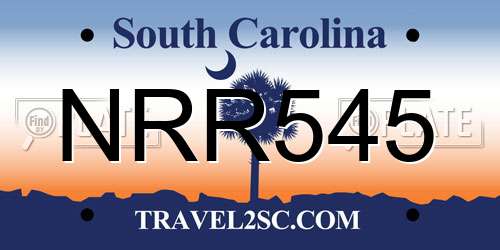 NRR545 South Carolina License Plate