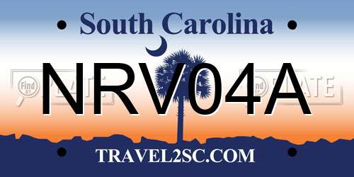 NRV04A South Carolina License Plate
