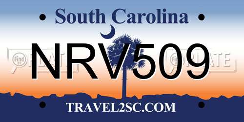 NRV509 South Carolina License Plate