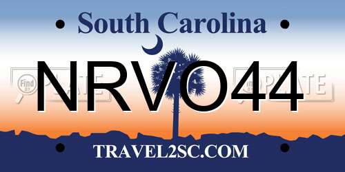 NRVO44 South Carolina License Plate