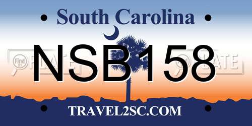 NSB158 South Carolina License Plate