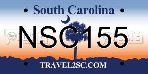 NSC155 South Carolina License Plate