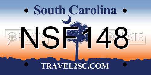 NSF148 South Carolina License Plate