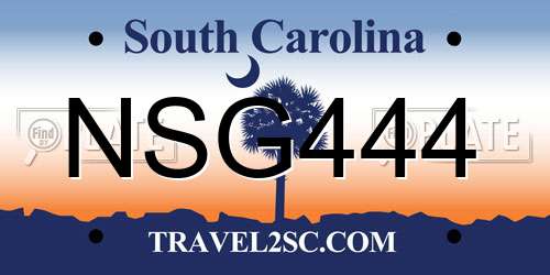 NSG444 South Carolina License Plate