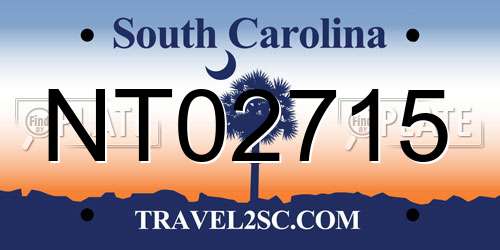 NT02715 South Carolina License Plate