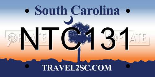 NTC131 South Carolina License Plate