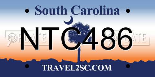 NTC486 South Carolina License Plate