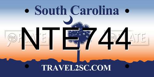 NTE744 South Carolina License Plate