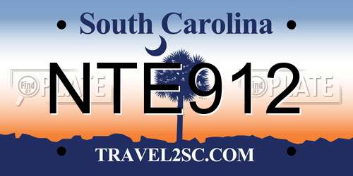 NTE912 South Carolina License Plate