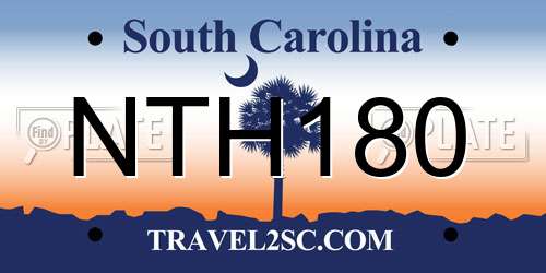 NTH180 South Carolina License Plate