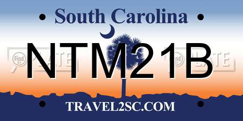 NTM21B South Carolina License Plate