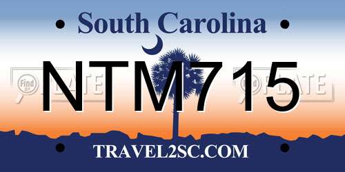 NTM715 South Carolina License Plate