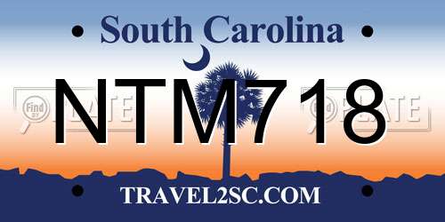 NTM718 South Carolina License Plate