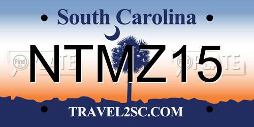 NTMZ15 South Carolina License Plate