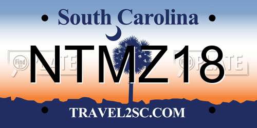 NTMZ18 South Carolina License Plate