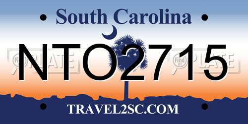 NTO2715 South Carolina License Plate