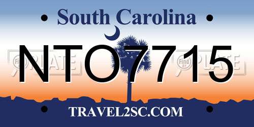 NTO7715 South Carolina License Plate
