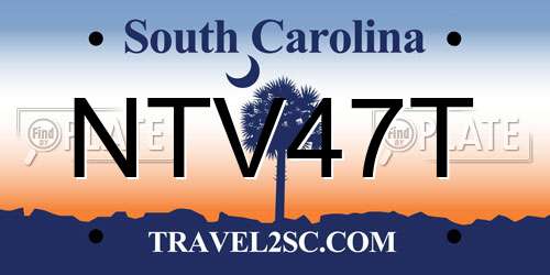 NTV47T South Carolina License Plate