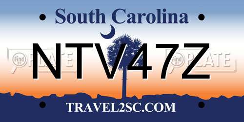 NTV47Z South Carolina License Plate