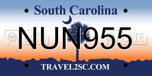 NUN955 South Carolina License Plate