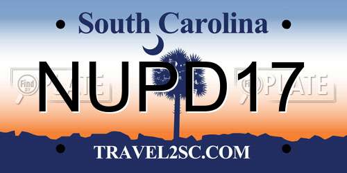 NUPD17 South Carolina License Plate