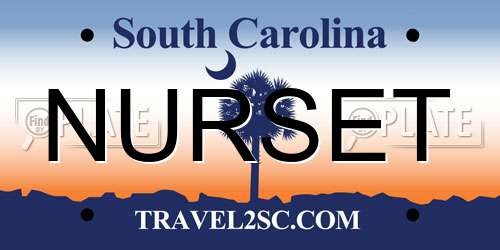 NURSET South Carolina License Plate
