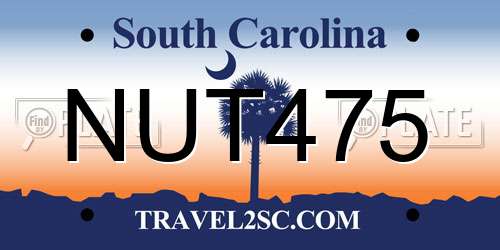 NUT475 South Carolina License Plate
