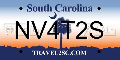 NV4T2S South Carolina License Plate