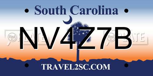 NV4Z7B South Carolina License Plate