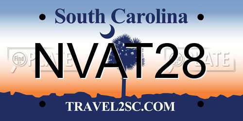 NVAT28 South Carolina License Plate