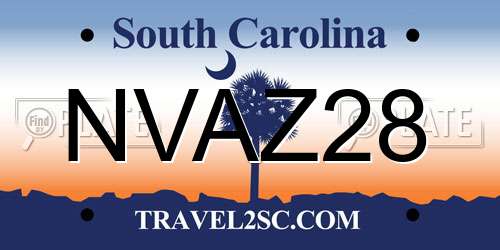 NVAZ28 South Carolina License Plate