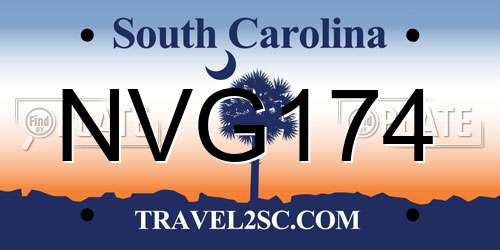 NVG174 South Carolina License Plate