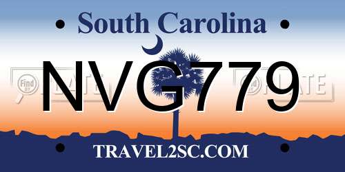 NVG779 South Carolina License Plate