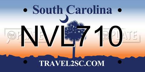 NVL710 South Carolina License Plate