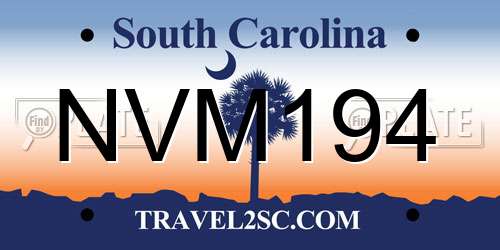 NVM194 South Carolina License Plate