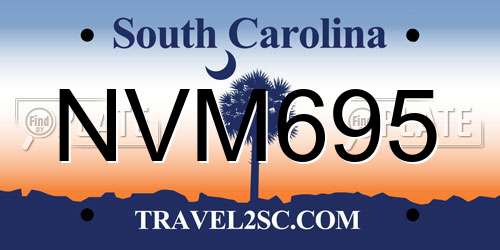 NVM695 South Carolina License Plate