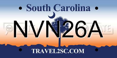 NVN26A South Carolina License Plate