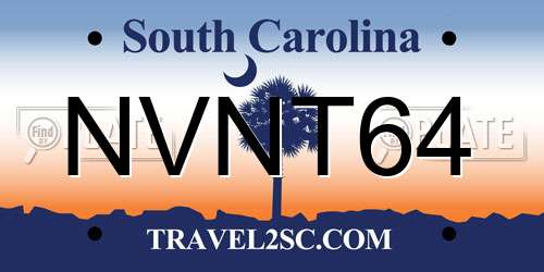 NVNT64 South Carolina License Plate