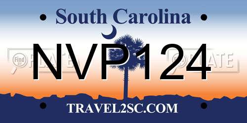 NVP124 South Carolina License Plate