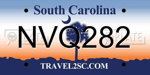 NVQ282 South Carolina License Plate