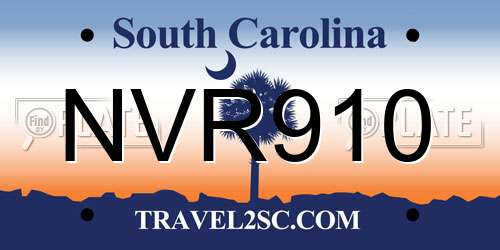NVR910 South Carolina License Plate