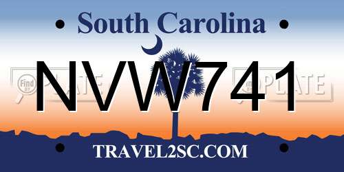 NVW741 South Carolina License Plate