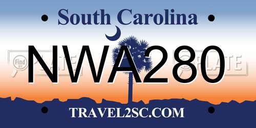 NWA280 South Carolina License Plate