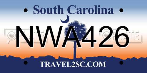 NWA426 South Carolina License Plate