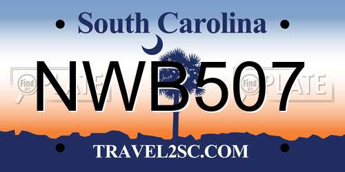NWB507 South Carolina License Plate