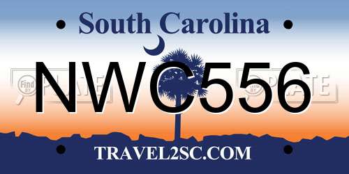 NWC556 South Carolina License Plate